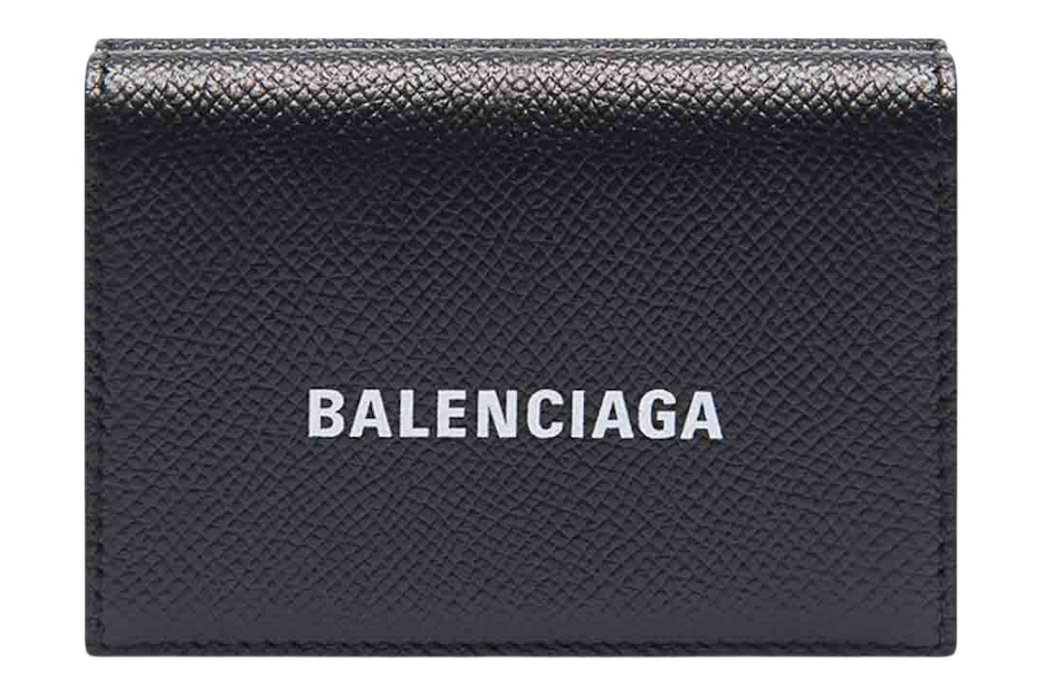 Pre-owned Balenciaga Men's Cash Wallet Mini Black/white