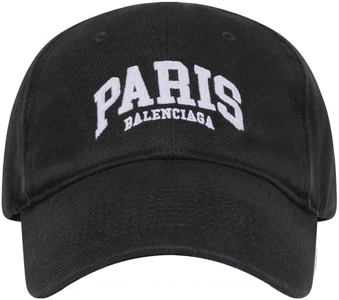 Paris Hat Black Leather PARIS Men's Baseball Cap adjustable by