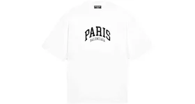 Balenciaga Mens Cities Paris Medium Fit T-shirt White