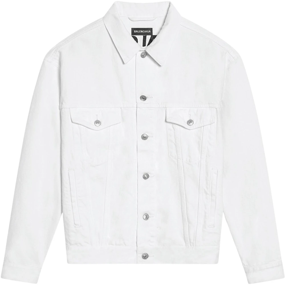 Shop BALENCIAGA Men's Oversized Biker Jacket in White (744983TOS149012) by  truecolors