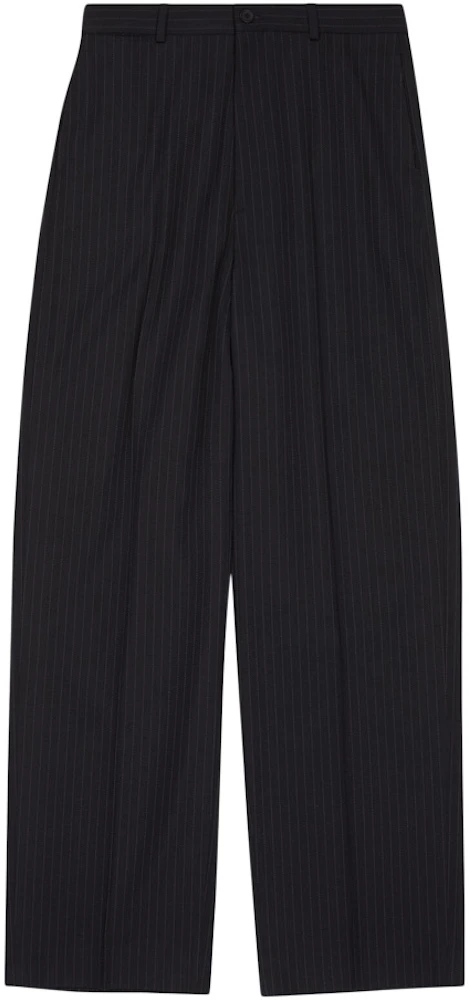 Balenciaga Men's Large Fit Tailored Pinstripe Tailoring Twill Pants ...