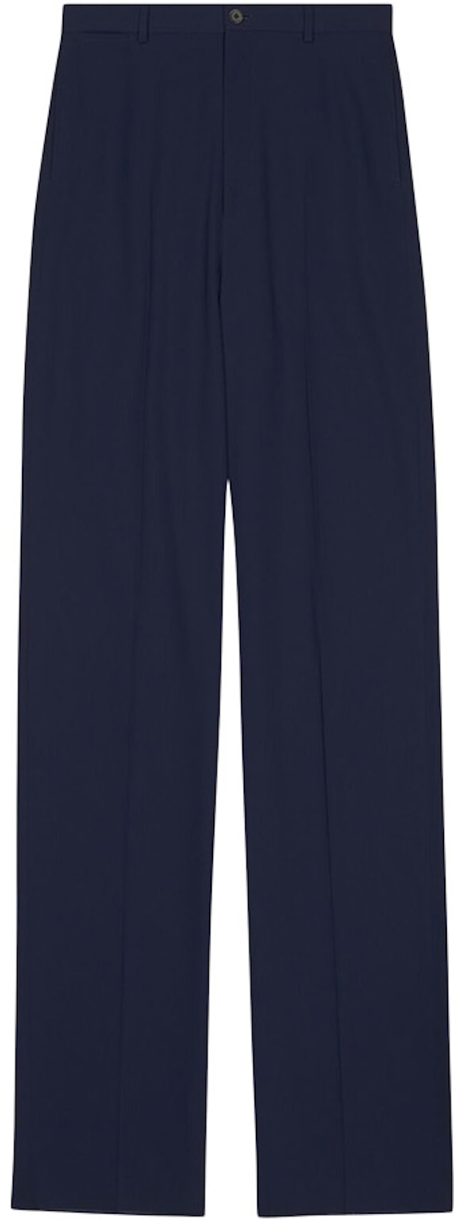 Uændret sagtmodighed Forretningsmand Balenciaga Men's Large Fit Tailored Stretch Wool Twill Pants Navy Blue -  SS23 Men's - US