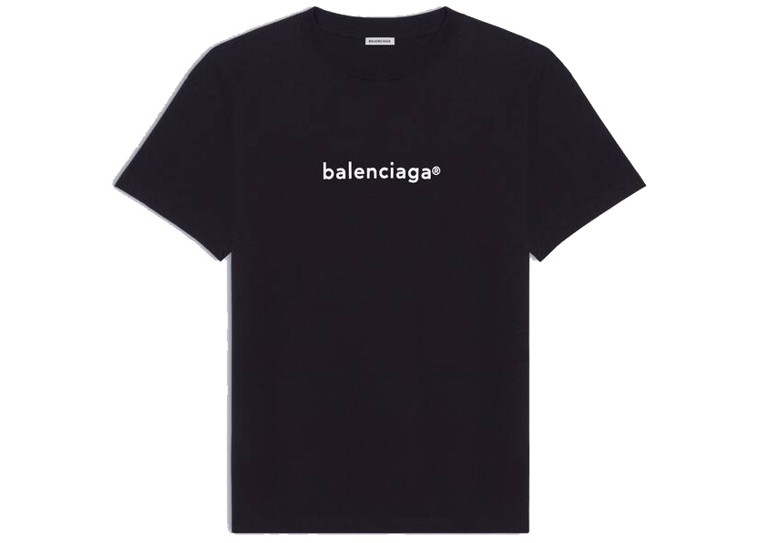 Balenciaga Copyright Cottonjersey Logo Tshirt in Black for Men  Lyst