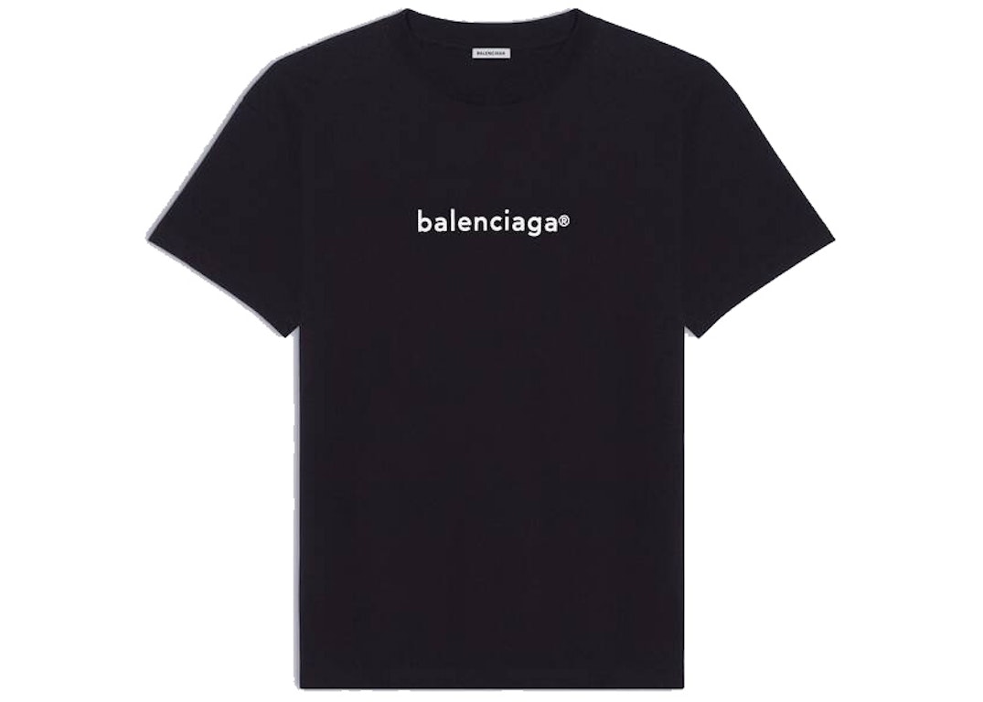 Pre-owned Balenciaga Mens New Copyright Medium Fit T-shirt Black