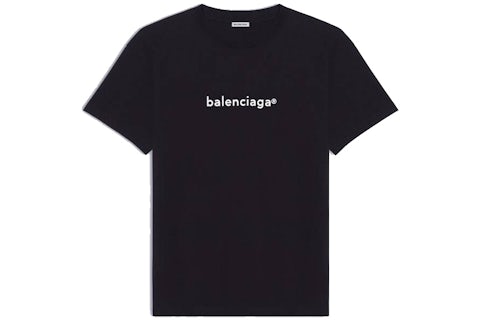 Balenciaga Hombre New Copyright Camiseta Medium Fit Negro Hombre