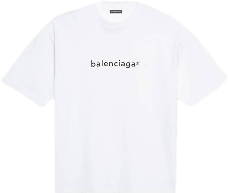 Ulejlighed månedlige øjeblikkelig Balenciaga Mens New Copyright Medium Fit T-shirt White Men's - SS21 - US