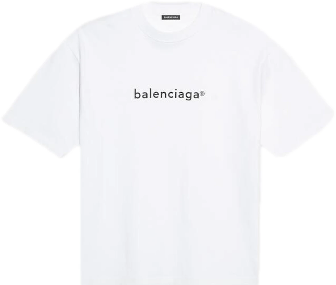 Balenciaga Mens New Copyright Medium Fit T-shirt White Men's - SS21 - US