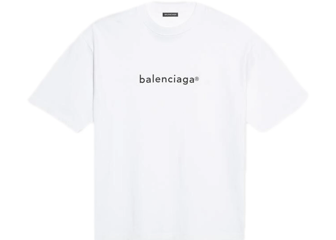 Balenciaga Mens New Copyright Medium Fit T-shirt White Men's - SS21 - US