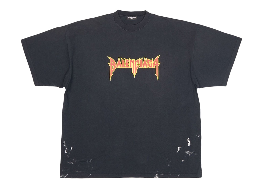 Pre-owned Balenciaga Metal Vintage Oversized T-shirt Black/multi