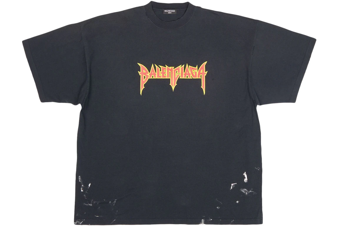 Balenciaga Metal Vintage Oversized T-Shirt Black/Multi
