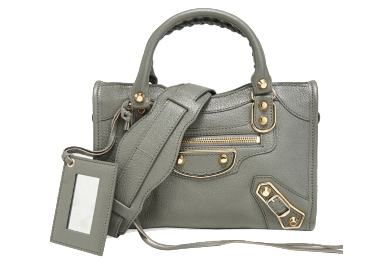 Neo Classic Mini Leather Tote Bag in Grey  Balenciaga  Mytheresa