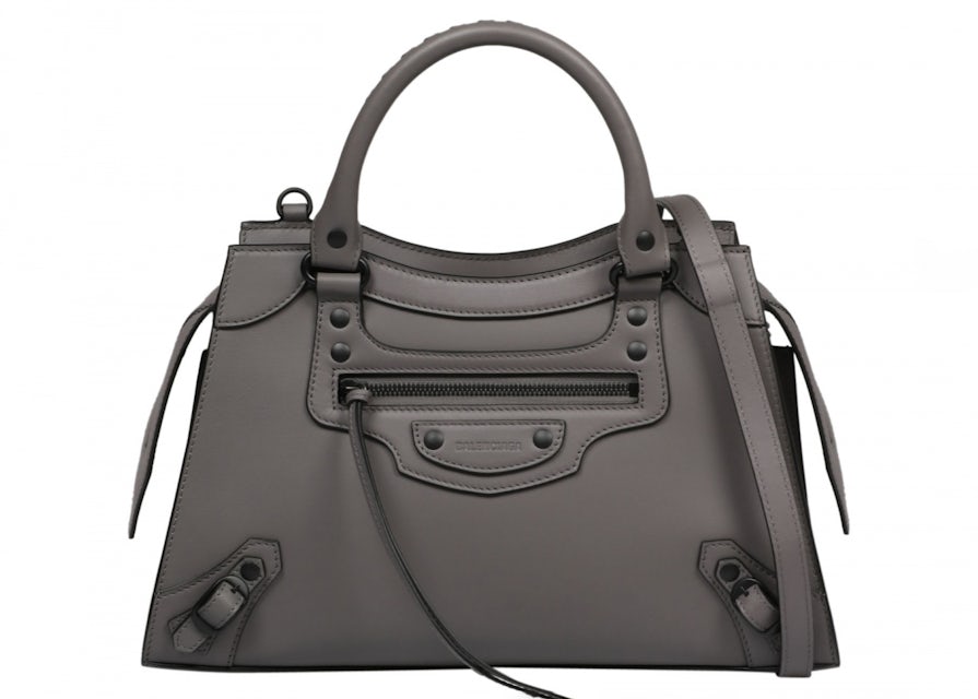 Balenciaga Neo City Classic S Bag Gray in Leather with Black-tone - US
