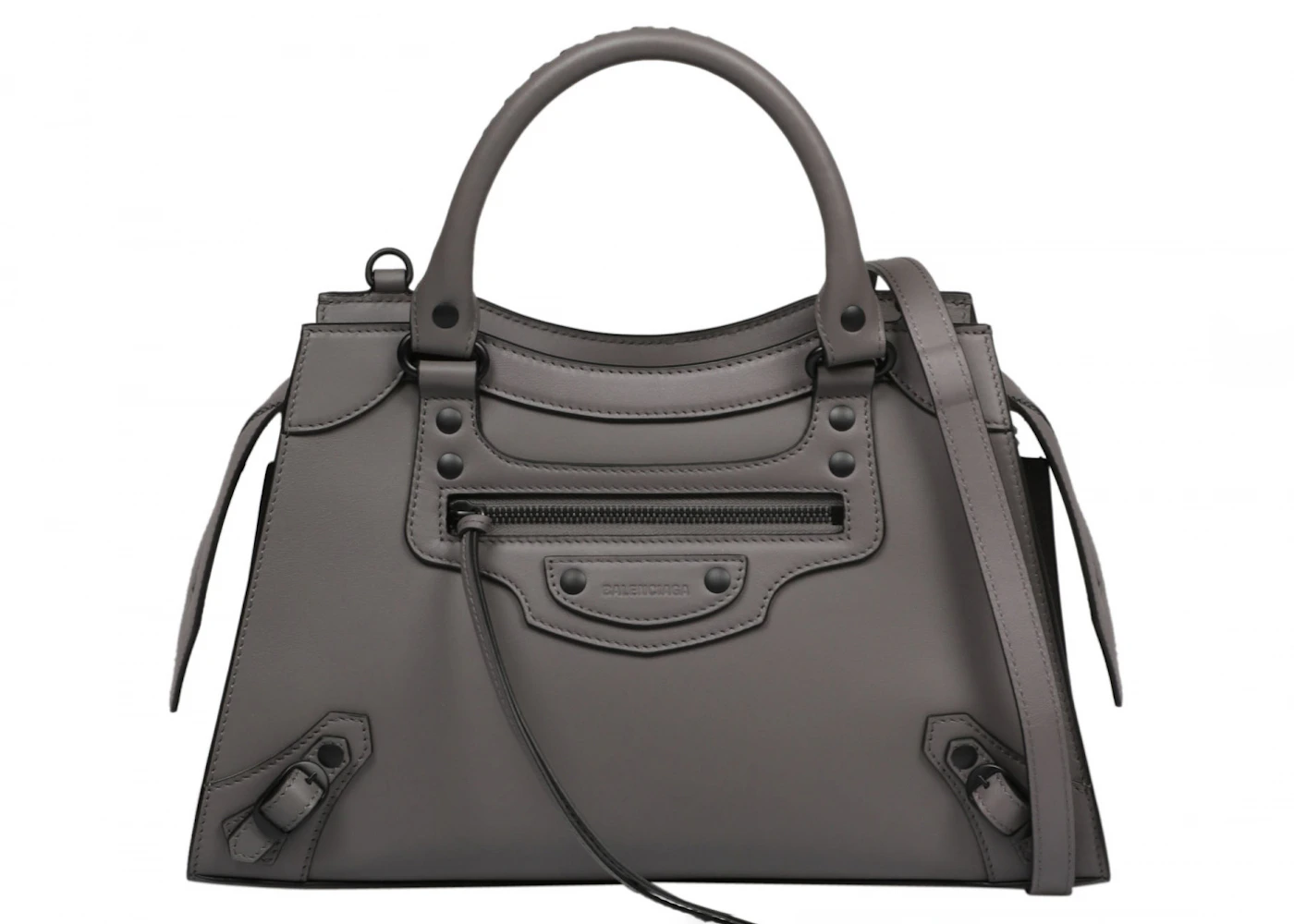 Håndfuld En sætning Reklame Balenciaga Neo City Classic S Bag Gray in Leather with Black-tone - US
