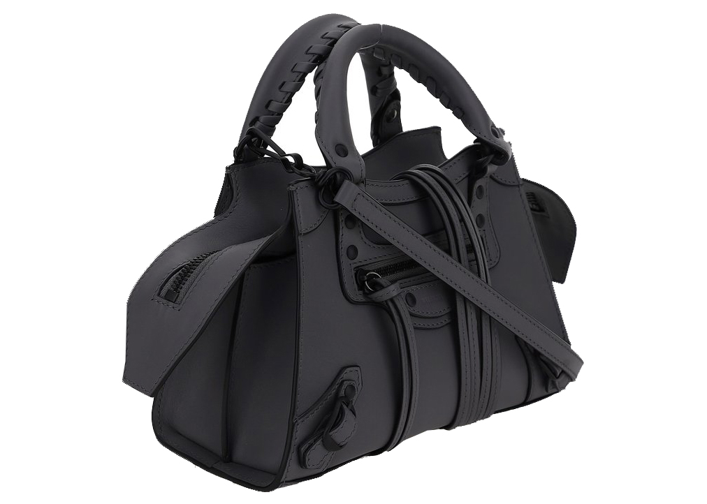 Balenciaga Neo Classic Top Handle Bag Mini Gray in Leather with
