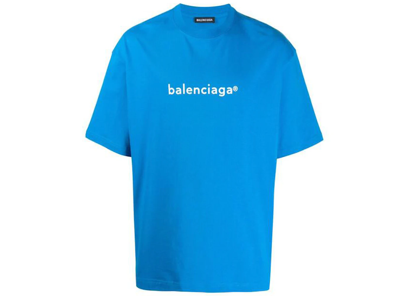 Balenciaga New Copyright Medium Fit T-shirt Blue/White Men's - SS21 - US
