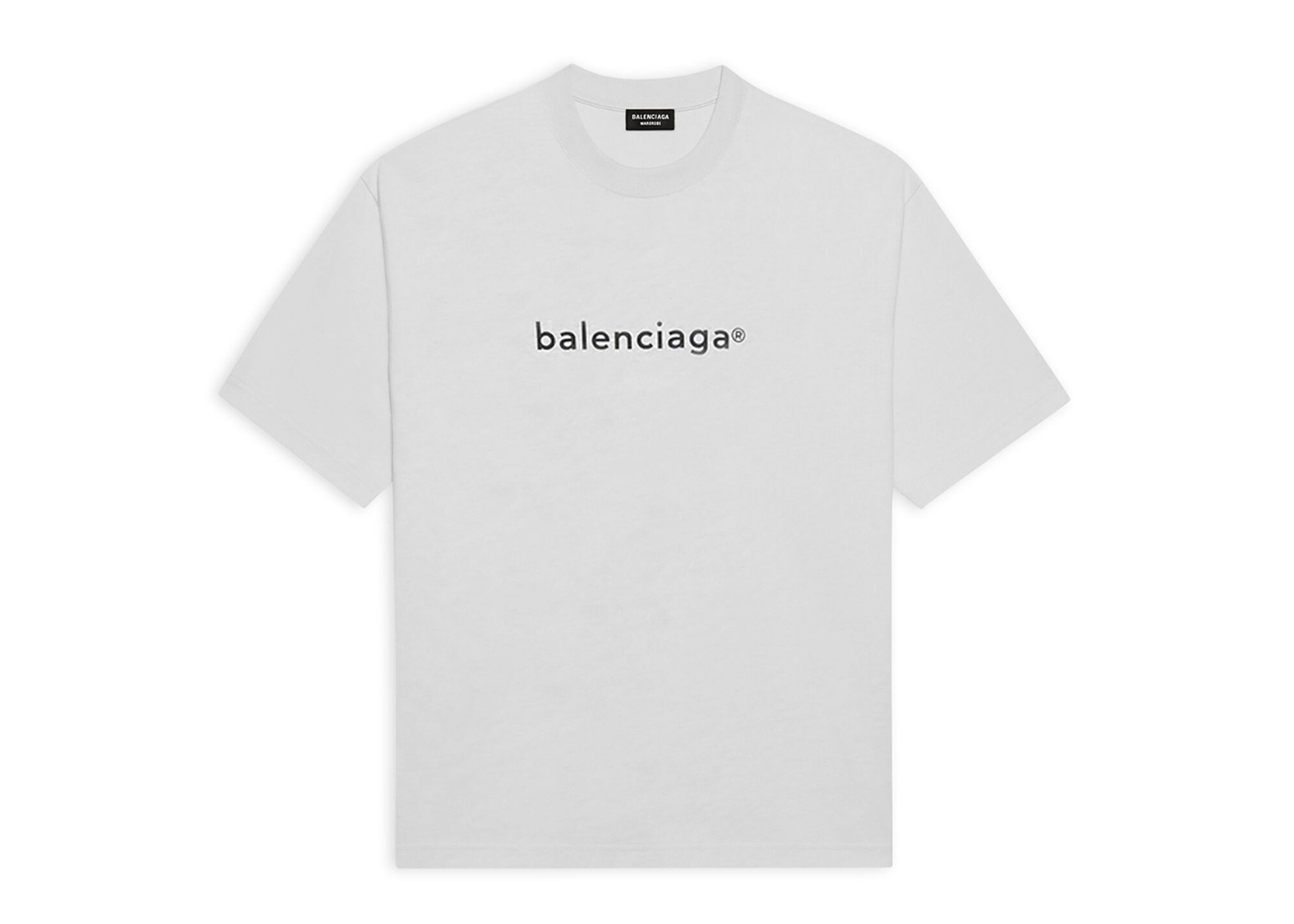 Balenciaga Paris Logo TShirt White  Deal Hub