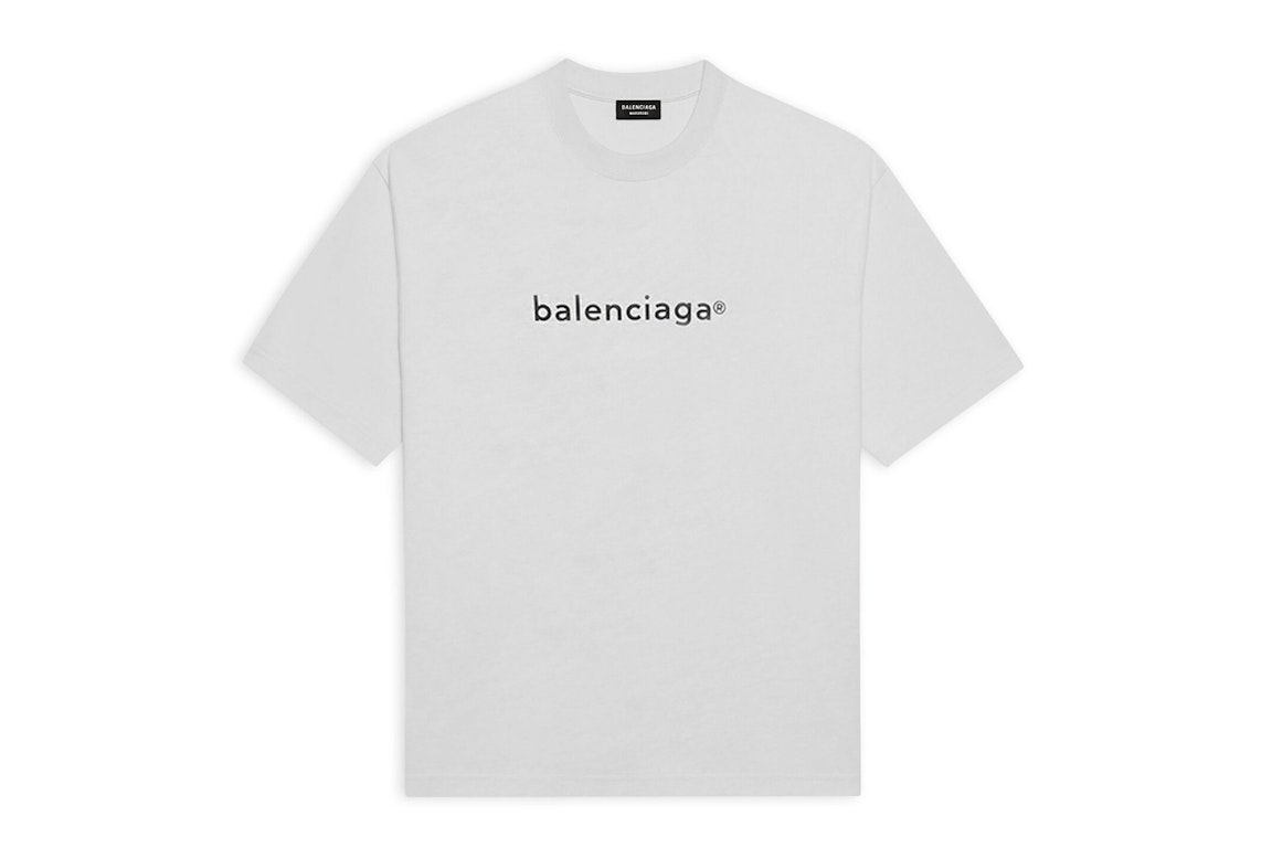 Pre-owned Balenciaga New Copyright T-shirt Gray