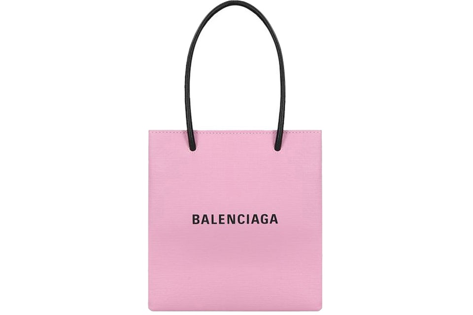 Balenciaga North South Shopping Tote Bag XXS Pink in Calfskin