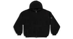 Balenciaga Outerwear Zip-Up Hoodie Oversized in Black Black