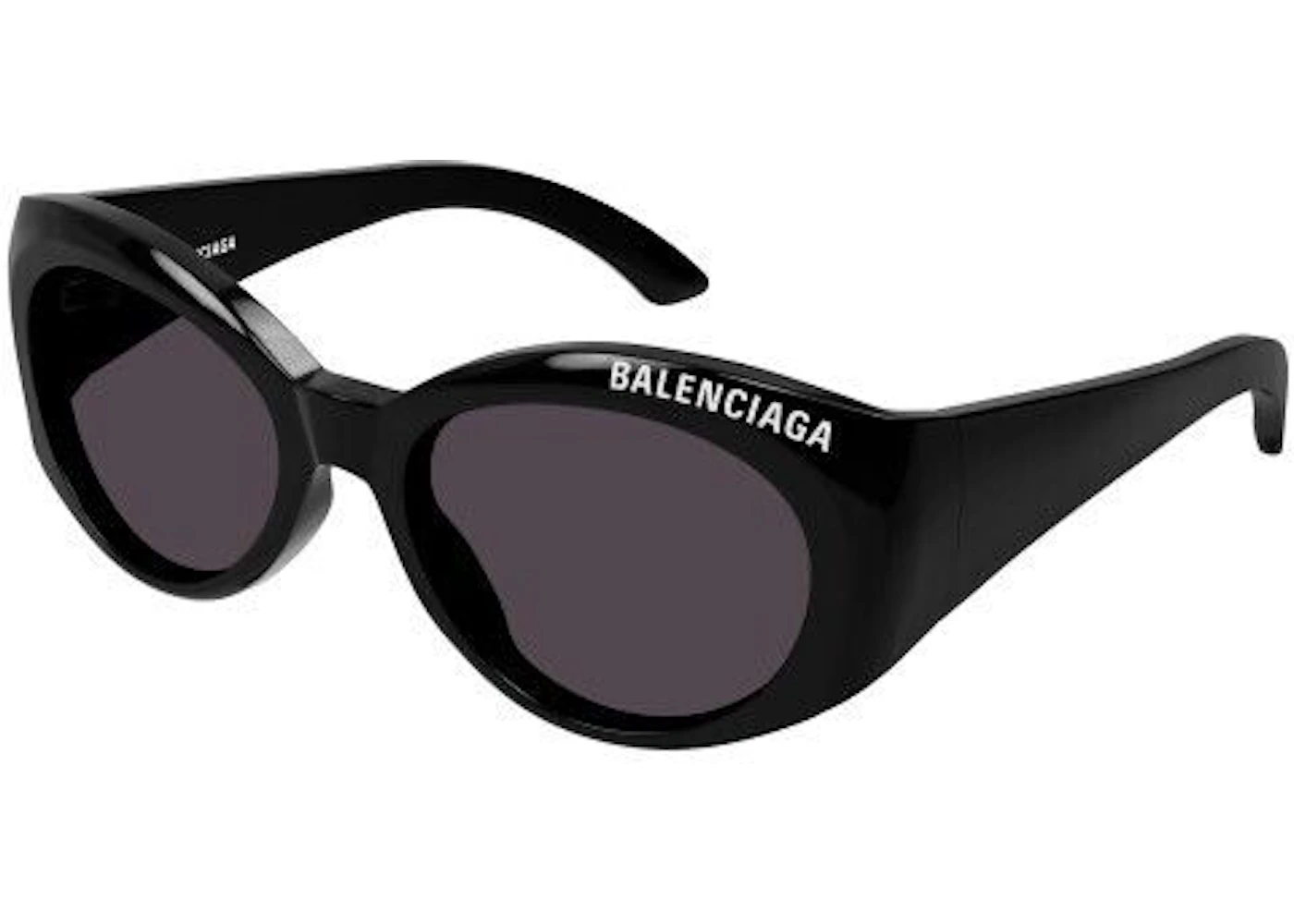 Balenciaga Oval Sunglasses Black/Grey (BB0267S) in Acetate US