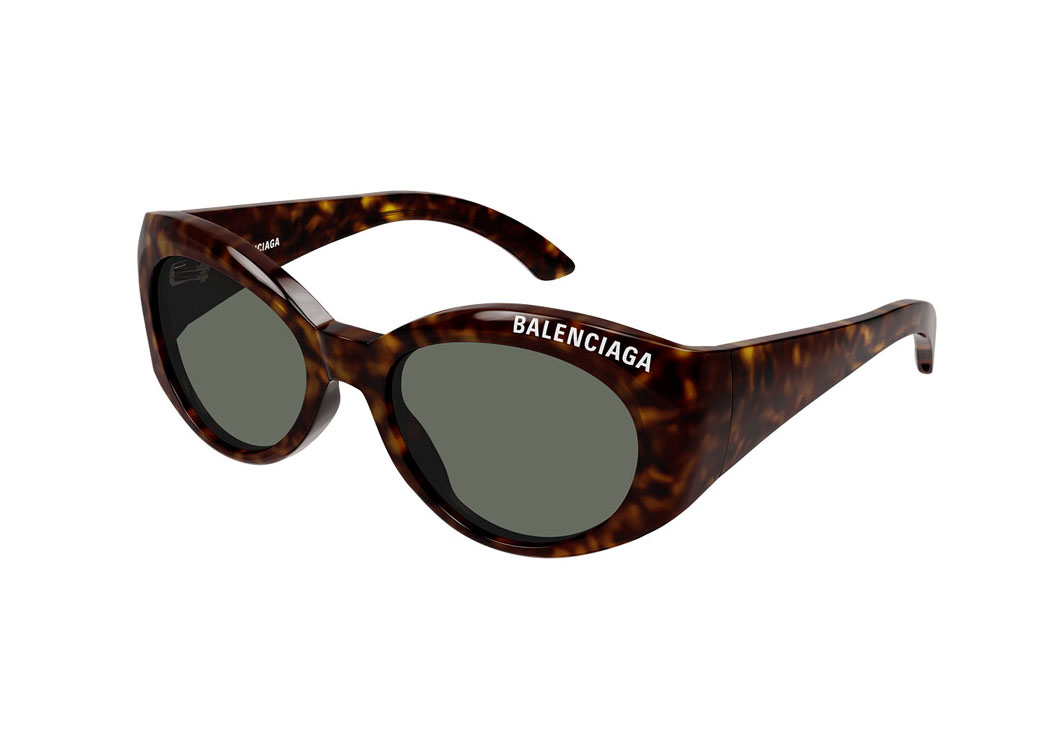 Balenciaga Oval Sunglasses Havana/Grey (BB0267S)