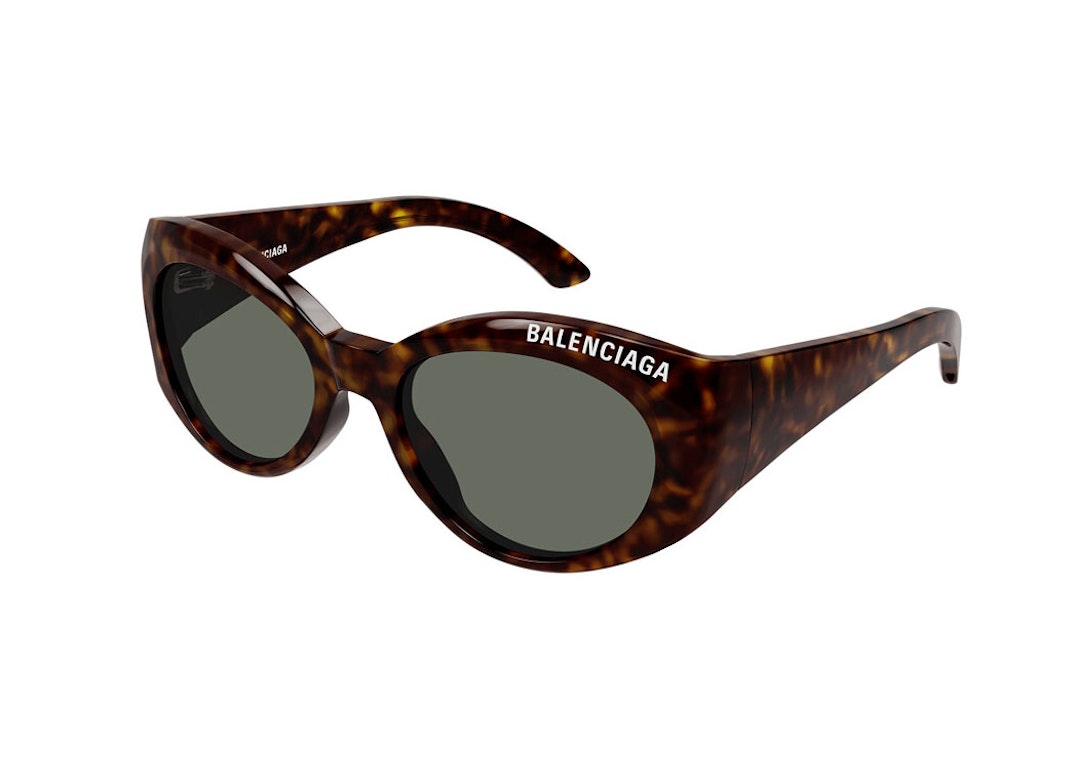 Pre-owned Balenciaga Oval Sunglasses Havana/grey (bb0267s)
