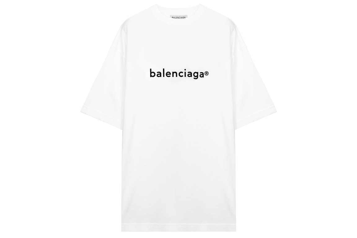 Pre-owned Balenciaga Oversize Copyright T-shirt White