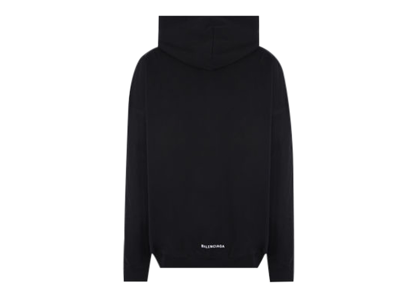 Balenciaga Oversized Jersey With Logo Embroidery Hoodie Black 