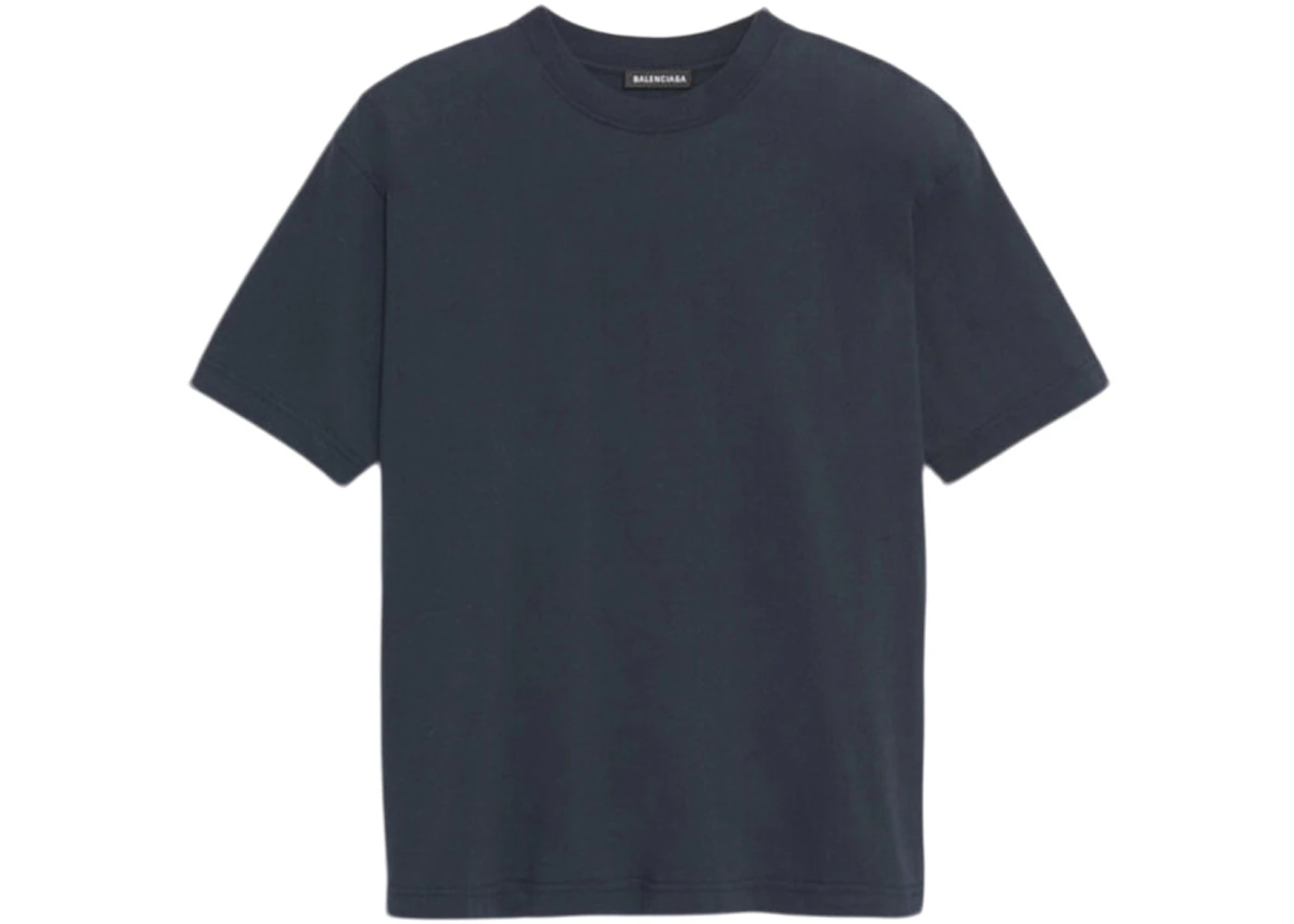 Balenciaga Oversized Logo T-Shirt Washed Navy/White Men's - US