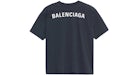 Balenciaga Oversized Logo T-Shirt Washed Navy/White