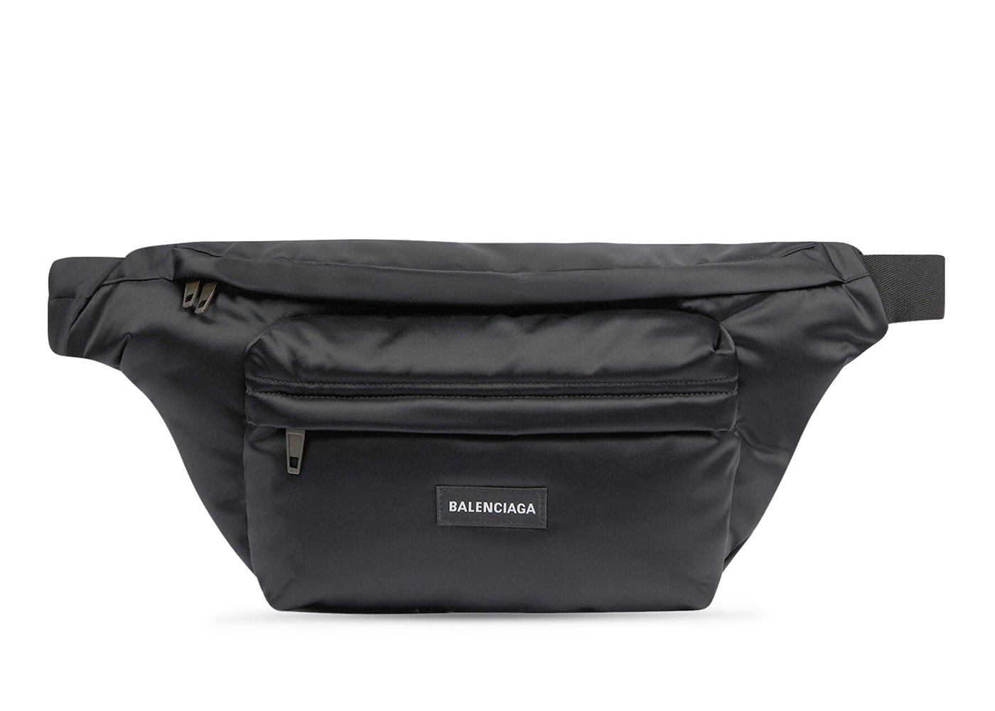 Balenciaga Oversized XXL Belt Bag Black in Recycled Bomber Nylon with  Palladium-tone JP