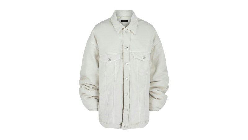 Balenciaga Padded Denim Jacket Cream