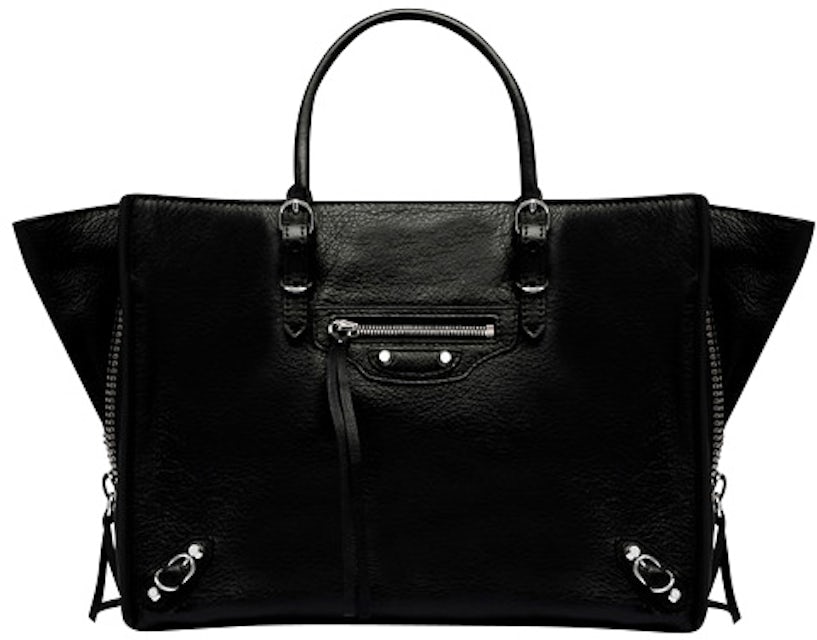 Balenciaga Papier Continental Zip Around Black in Calfskin Leather with  Silver-tone - US