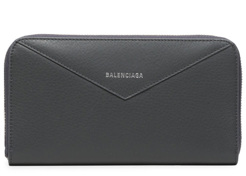 Balenciaga Papier Continental Zip Around Gris Fossile in