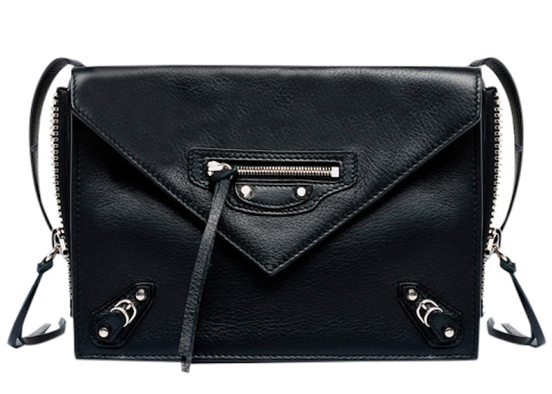 Balenciaga Papier Triple Zip Around XS Black in Calfskin Leather