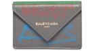 Balenciaga Papier Wallet Graffiti Mini Beige/Red