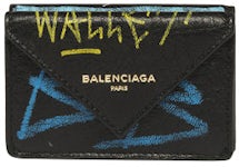 Balenciaga Papier Wallet Graffiti Mini Black