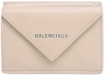 Balenciaga Papier Wallet Mini Beige Tapioca