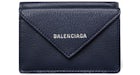 Balenciaga Papier Wallet Mini Deep Blue