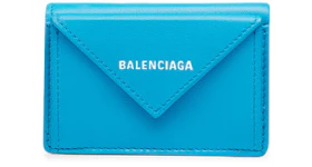 Balenciaga Papier Wallet Mini Light Blue