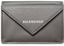 Balenciaga Papier Wallet Mini Metal Grey
