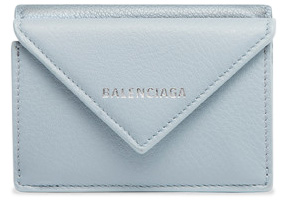 Balenciaga Papier Wallet Mini Piscine in Calfskin Leather with Silver-tone  - US
