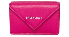 Balenciaga Papier Wallet Mini Rose Magenta