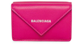Balenciaga Papier Wallet Mini Rose Magenta