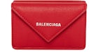 Balenciaga Papier Geldbörse Mini Rouge Tango