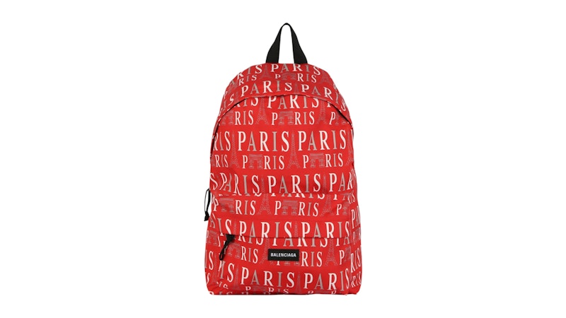 Balenciaga Paris Explorer Backpack Red White
