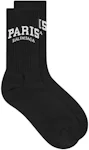 Balenciaga Paris Logo Socks Black/White