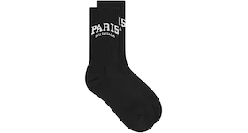 Balenciaga Paris Logo Socks Black/White