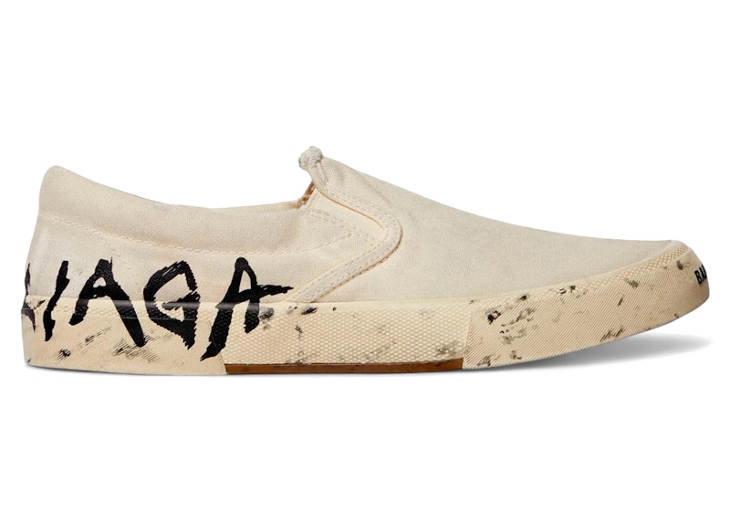 【国内発送★BALENCIAGA】PARIS LOW TOP GRAFFITI スニーカー Balenciaga Paris Low Top Graffiti Destroyed White Black