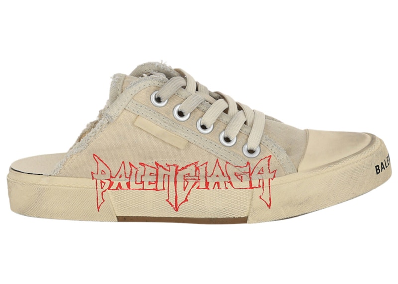 Balenciaga Paris Mule Graffiti White Red Black (Women's) - 693952